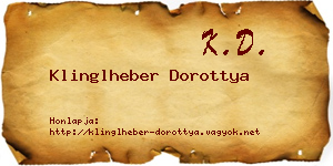 Klinglheber Dorottya névjegykártya
